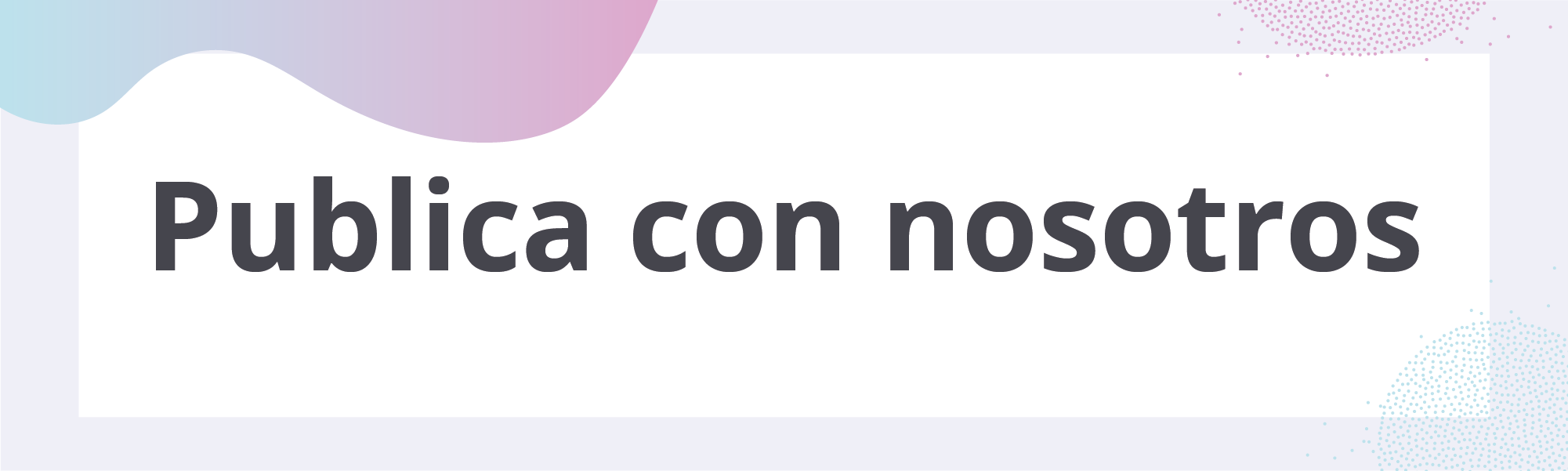 Publica con nosotros