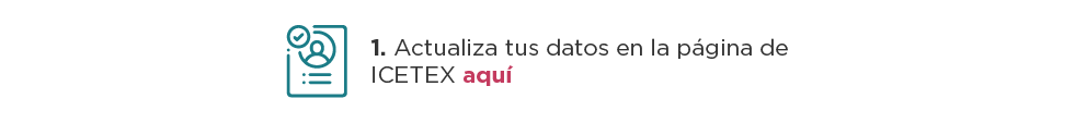 Actualiza tus datos en la pagina de icetex