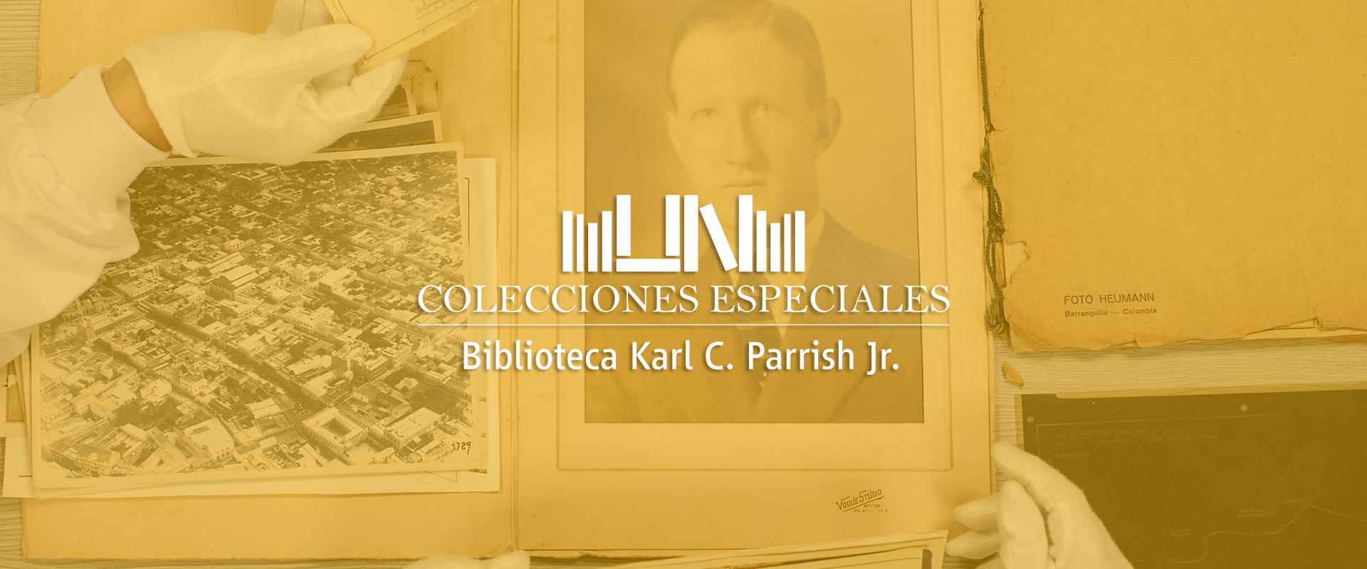 Banner de las Colecciones Especiales de la Biblioteca Karl C. Parrish Jr.