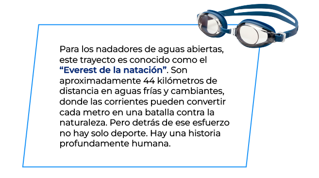 Caja de texto con gafas para nadar