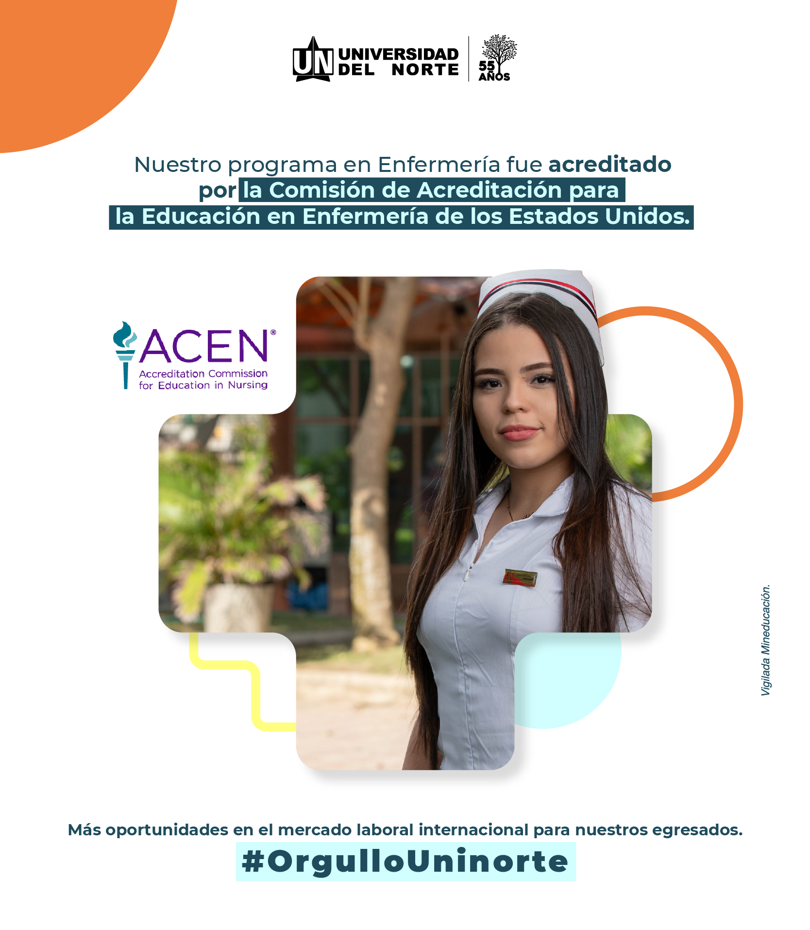 Banner acreditación programa de Enfermería
