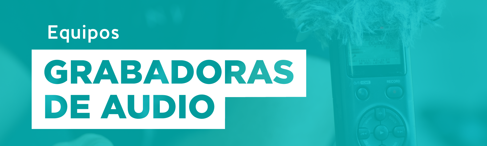 Banner grabadoras de audio Lab Álvaro Cepeda Samudio